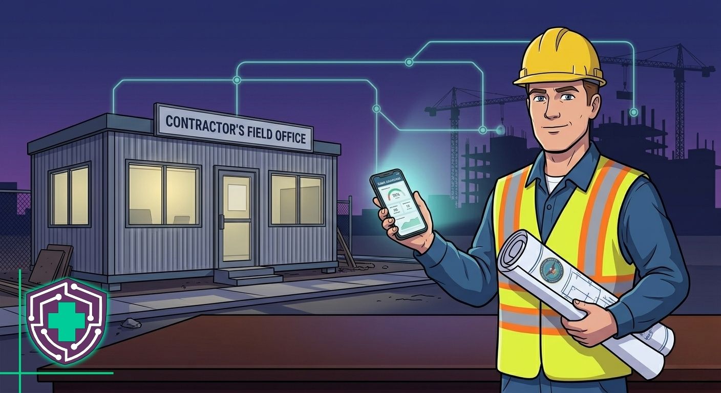 IT technician on a western PA construction job site