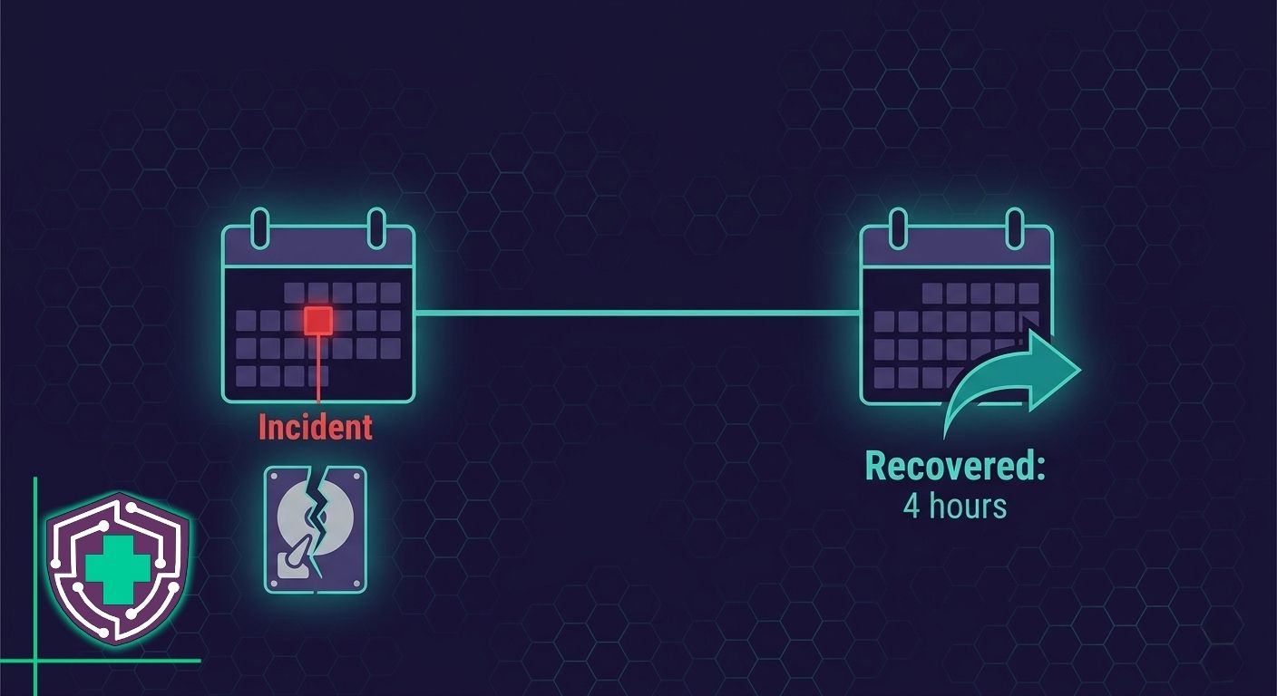 Backup and recovery timeline for construction business data